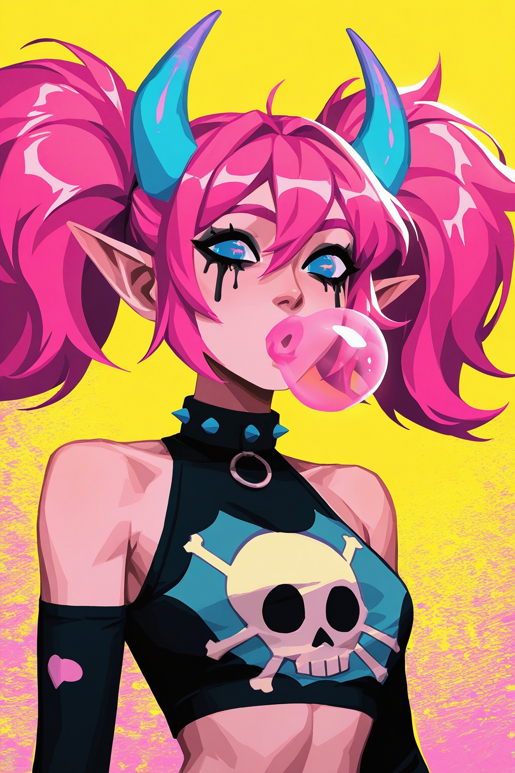 le09,  1girl,  bright bubblegum pink hair in twin tails on Tensor.Art