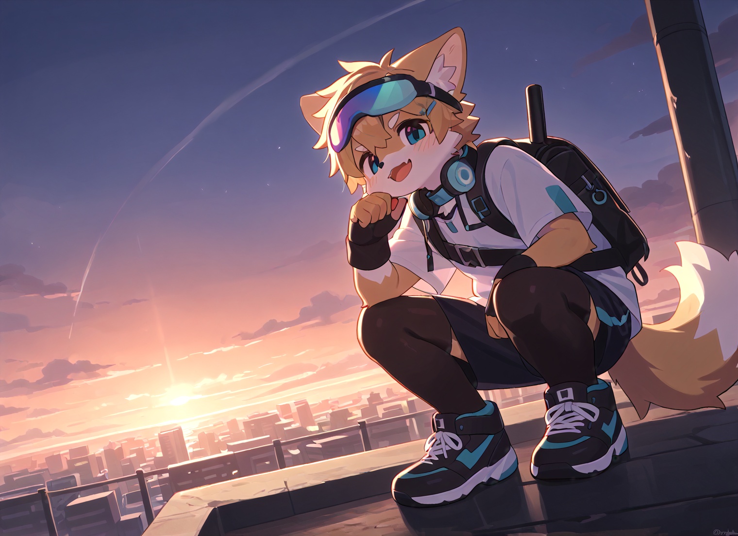 1boy,furry,<lora:VRCMamehinataSDXL:0.5>,