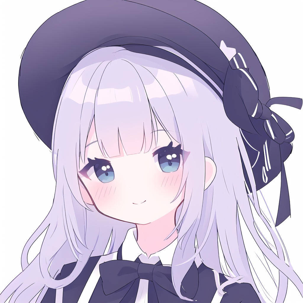 1girl, solo, uniform, white background, close up,  <lora:xue_eye_v1:1>, smile, (blush), head tilt, hat