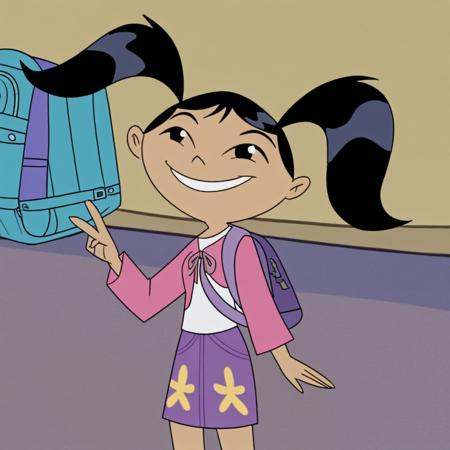 Haley long,  black hair,  twintails on Tensor.Art