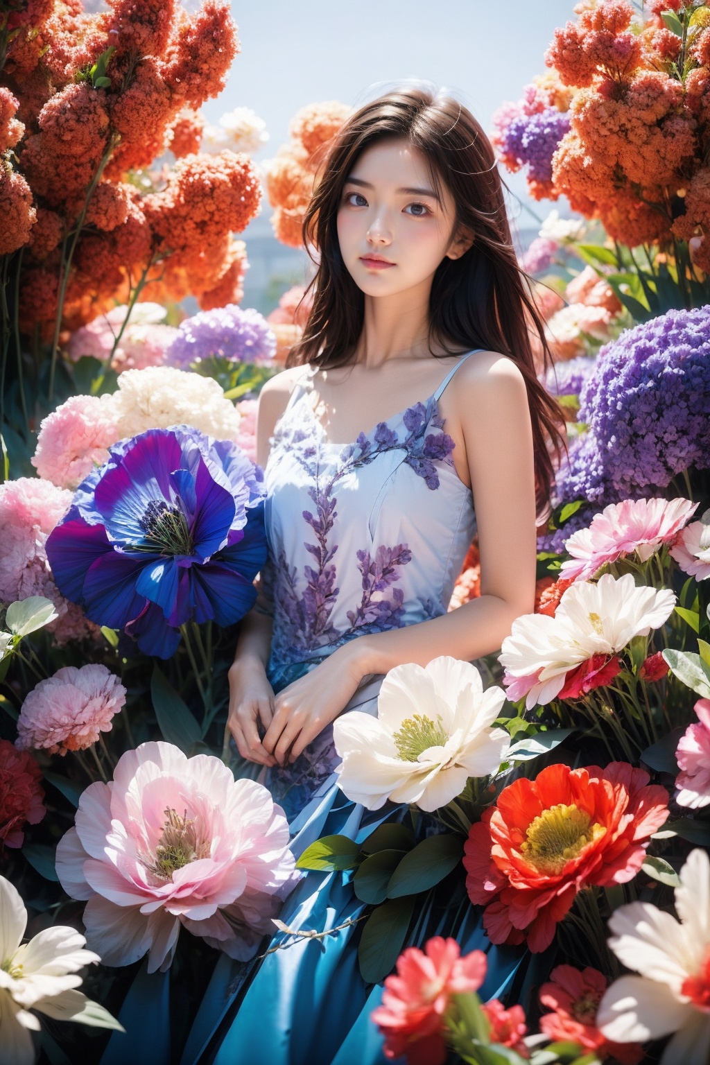 1girl,flower,<lora:Again_Style:1>