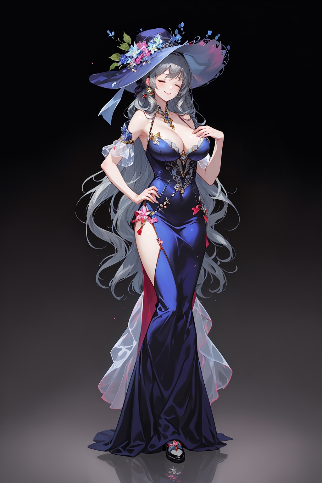 1girl,  long hair,  long dress on Tensor.Art
