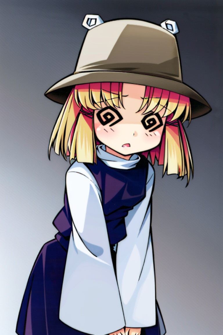 <lora:moreExpressions:1>, 1girl, solo, @_@, moriya suwako, masterpiece, best quality,