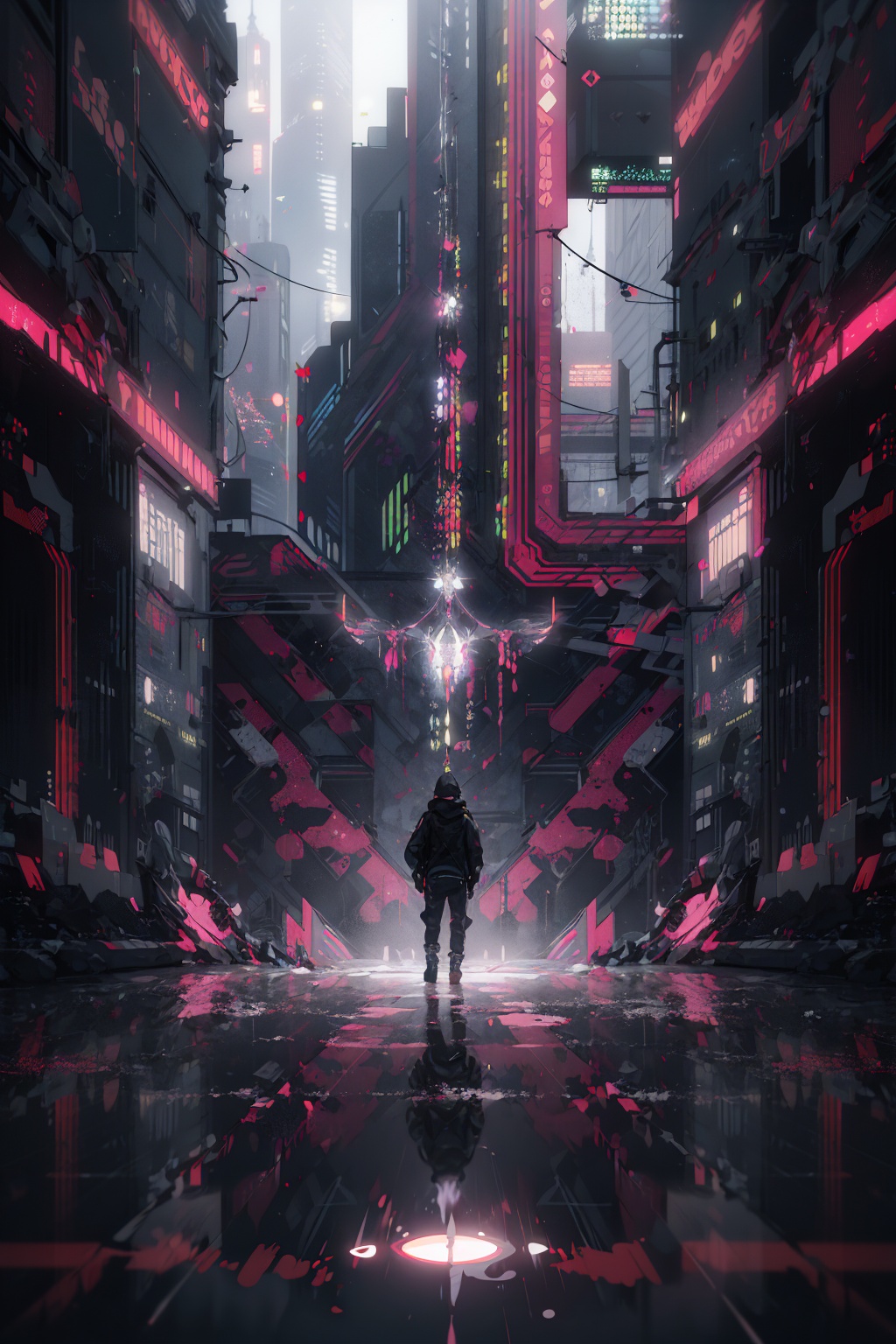 masterpiece,best quality,extremely detailed,colorful,(glitch art),(Abstract art),cinematic lighting,sharp focus,hdr,