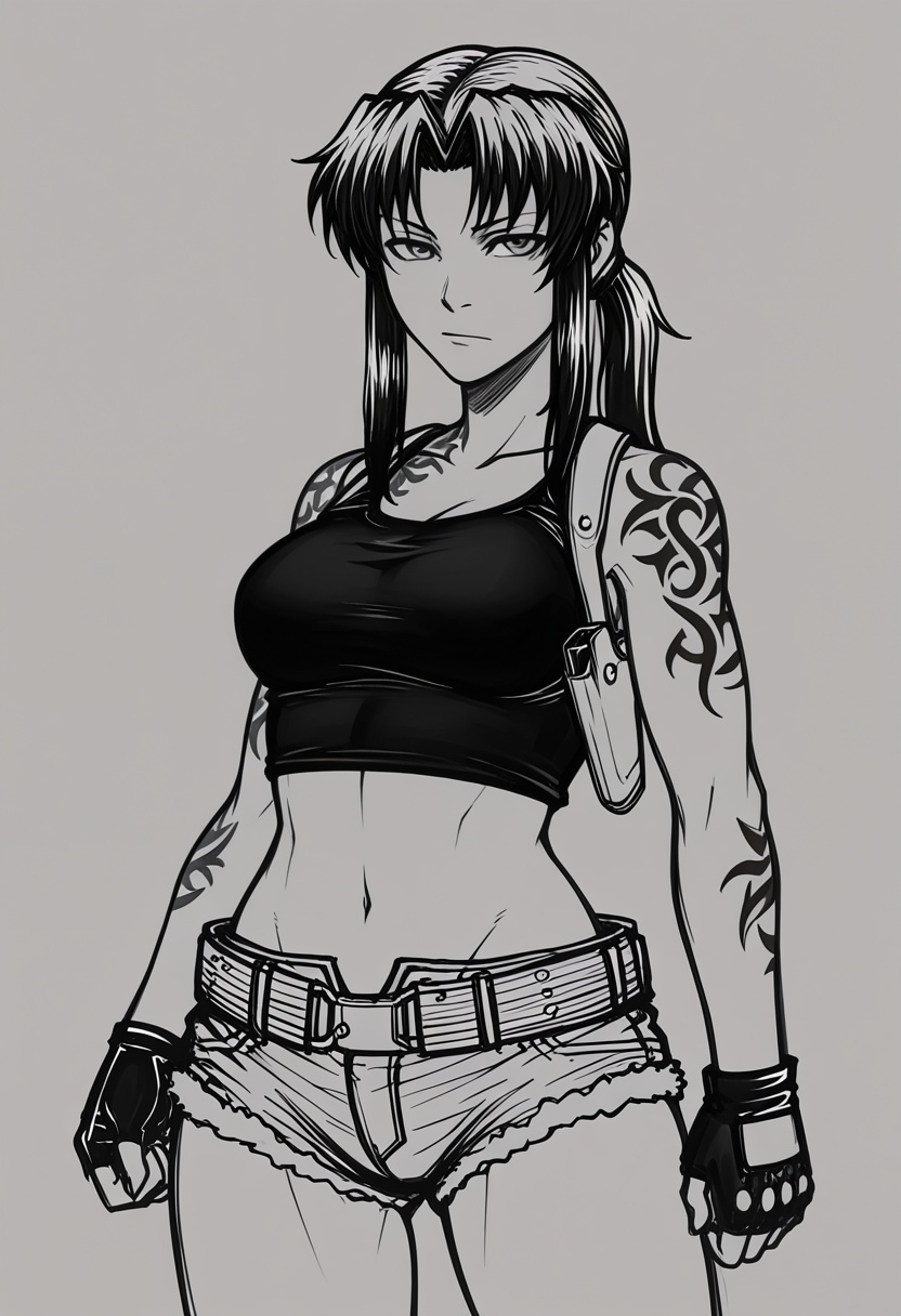 kyhustyle,  black lagoon,  revy \(black lagoon\) on Tensor.Art