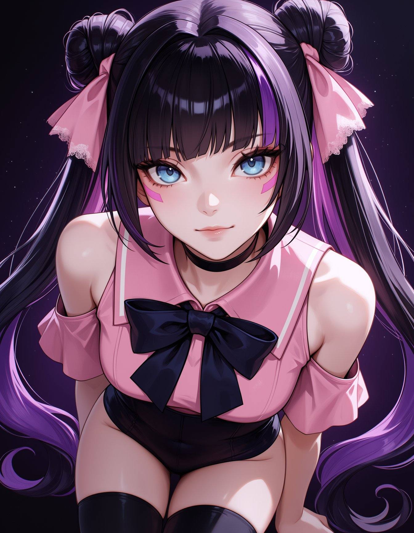azki1stcostume,  blue eyes,  black hair on Tensor.Art