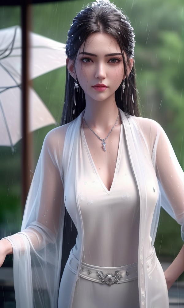<lora:384-DA-永生-方清雪:0.8> ,(,1girl, ,best quality, ),looking at viewer, ,ultra detailed 8k cg, ultra detailed background,  ultra realistic 8k cg, flawless,  tamari \(flawless\), professional artwork, famous artwork, cinematic lighting, cinematic bloom, (( , )),, dreamlike, unreal, science fiction,  luxury, jewelry, diamond, pearl, gem, sapphire, ruby, emerald, intricate detail, delicate pattern, charming, alluring, seductive, erotic, enchanting, hair ornament, necklace, earrings, bracelet, armlet,halo,masterpiece, (( , )),, realistic,science fiction,mole, ,cherry blossoms,(((, , ultra high res, (photorealistic:1.4), raw photo, 1girl, wet clothes, rain, sweat, ,wet, )))(( , ))   (()), (),