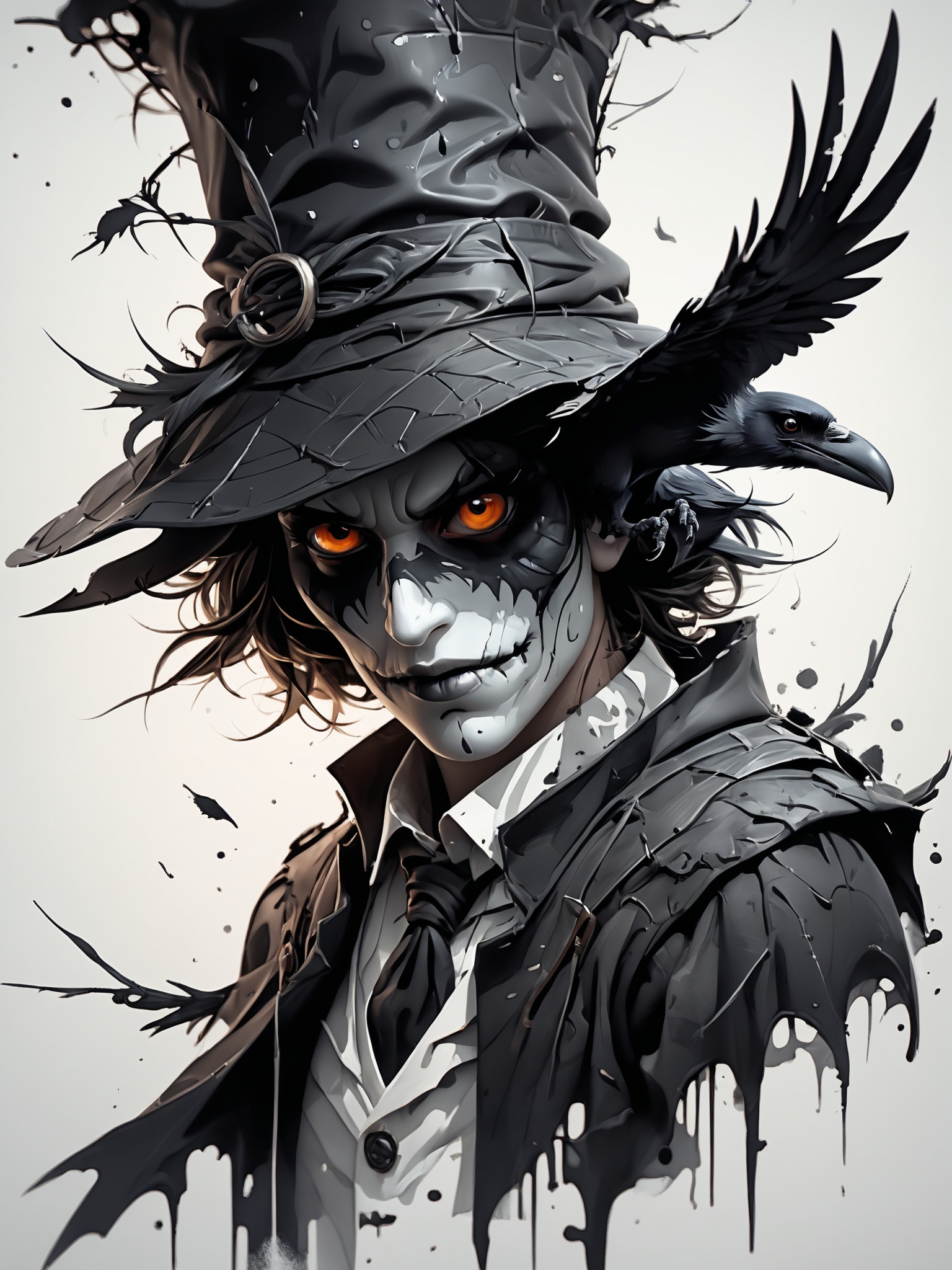 Vektor Create an exquisite ink painting on white paper that is the perfect multi-exposure work of art. This piece was inte...