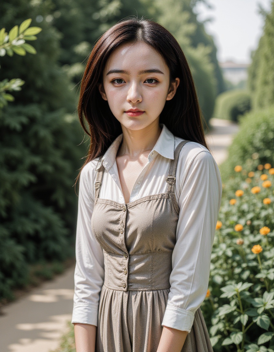teenage,1girl,realistic,dress,outdoors,
