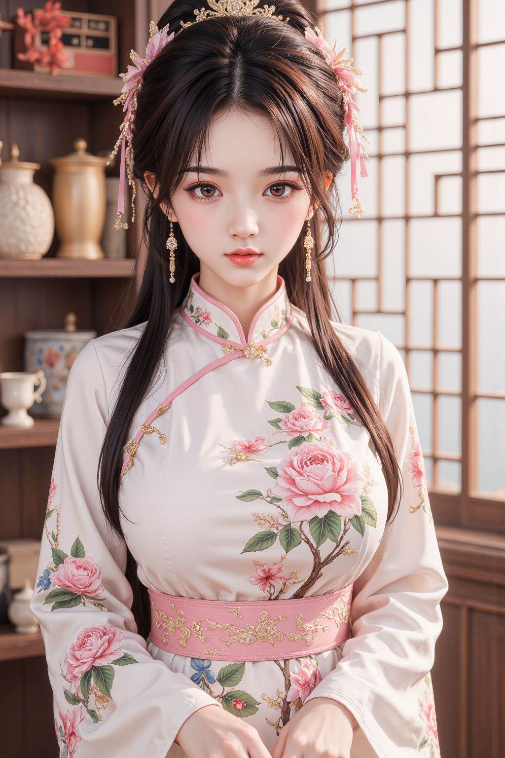 1girl,chinese dress,