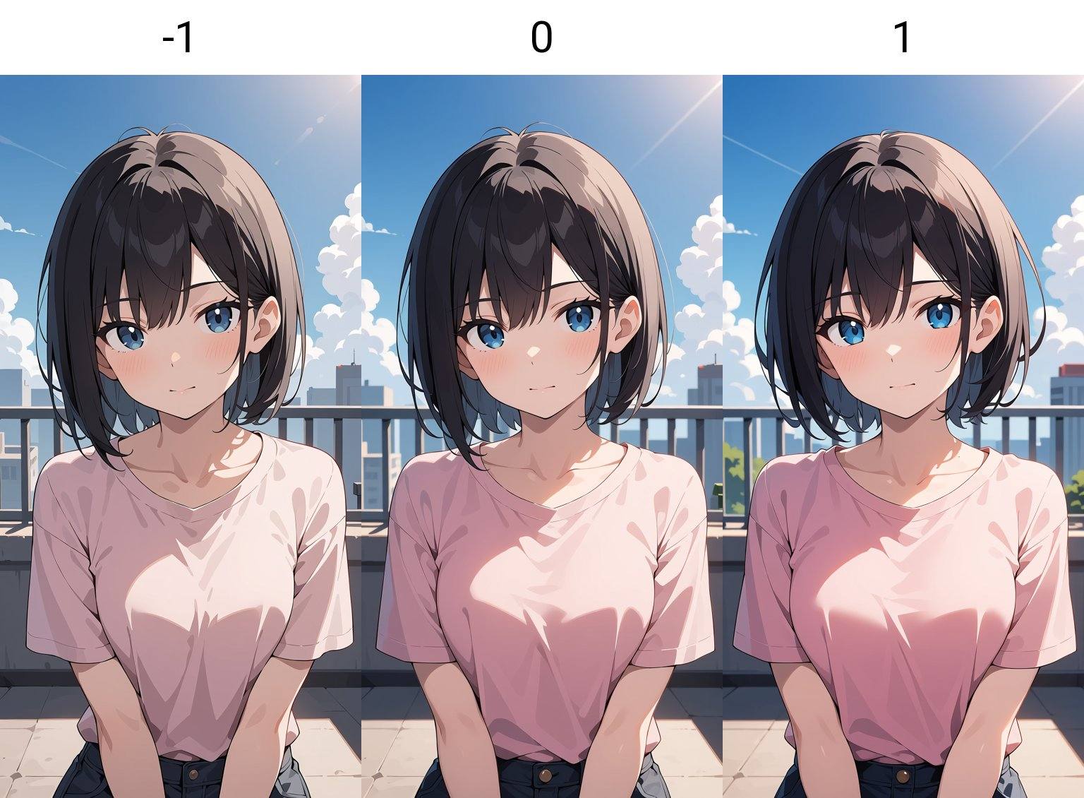 1girl,  upper body,  rooftop on Tensor.Art