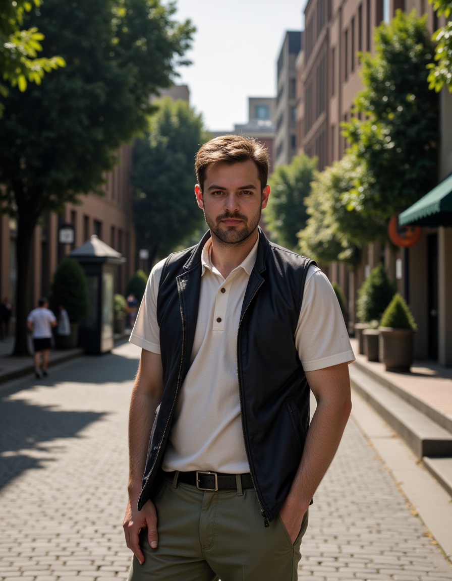 man,clothes,street,sunlight,