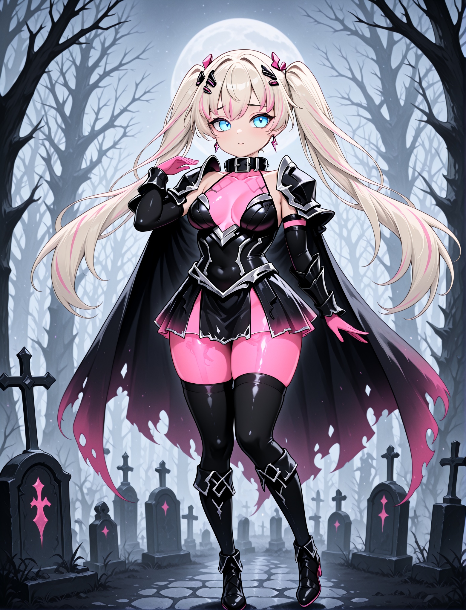 dark night,  graveyard,  withered forest on Tensor.Art