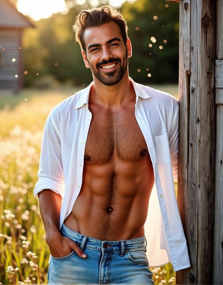Nyle Dimarco ,  hairy chests and abs,  multiple pose positions on Tensor.Art