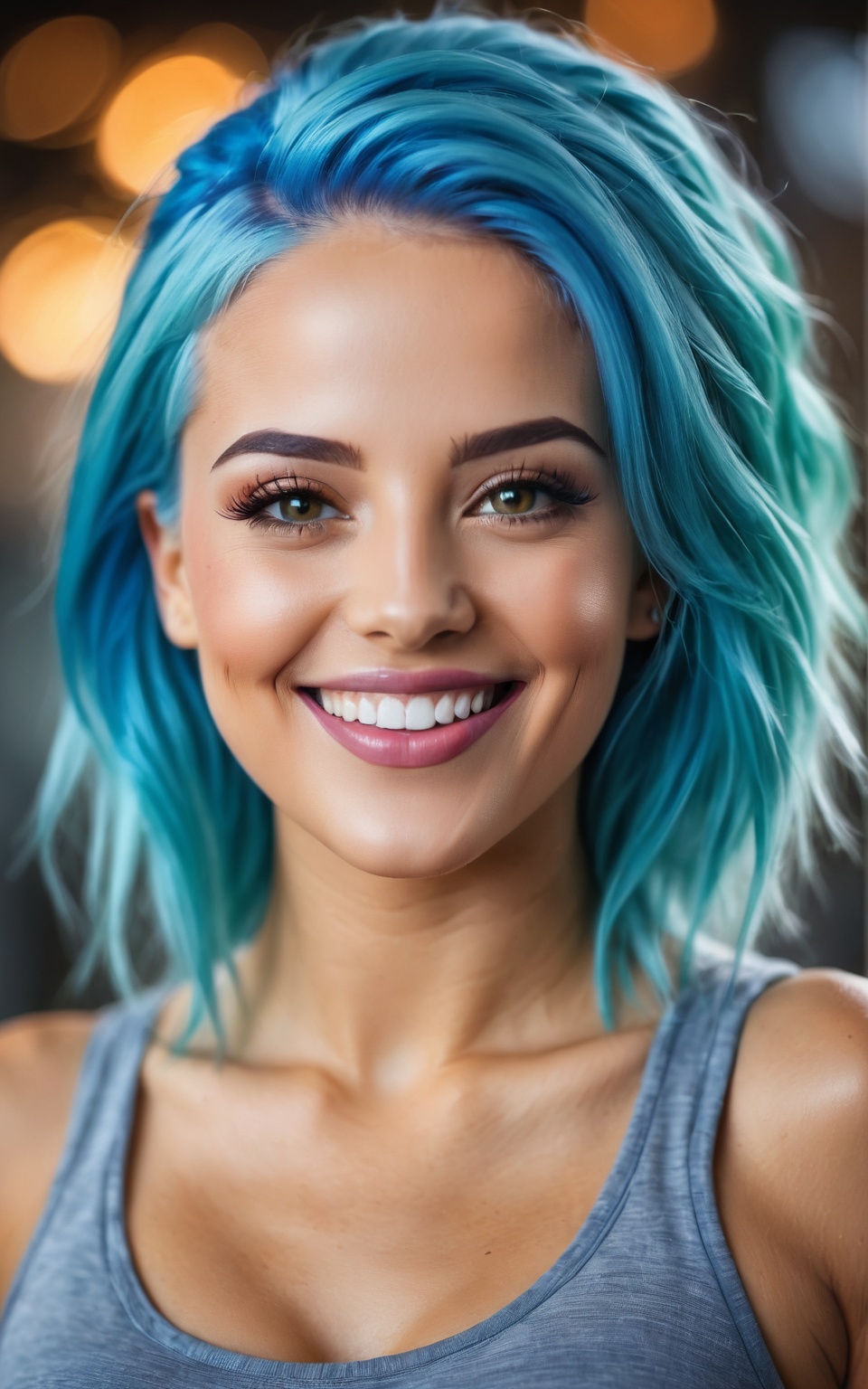 ultra-detailed,  woman,  blue hair by Ai Art Vision on Tensor.Art