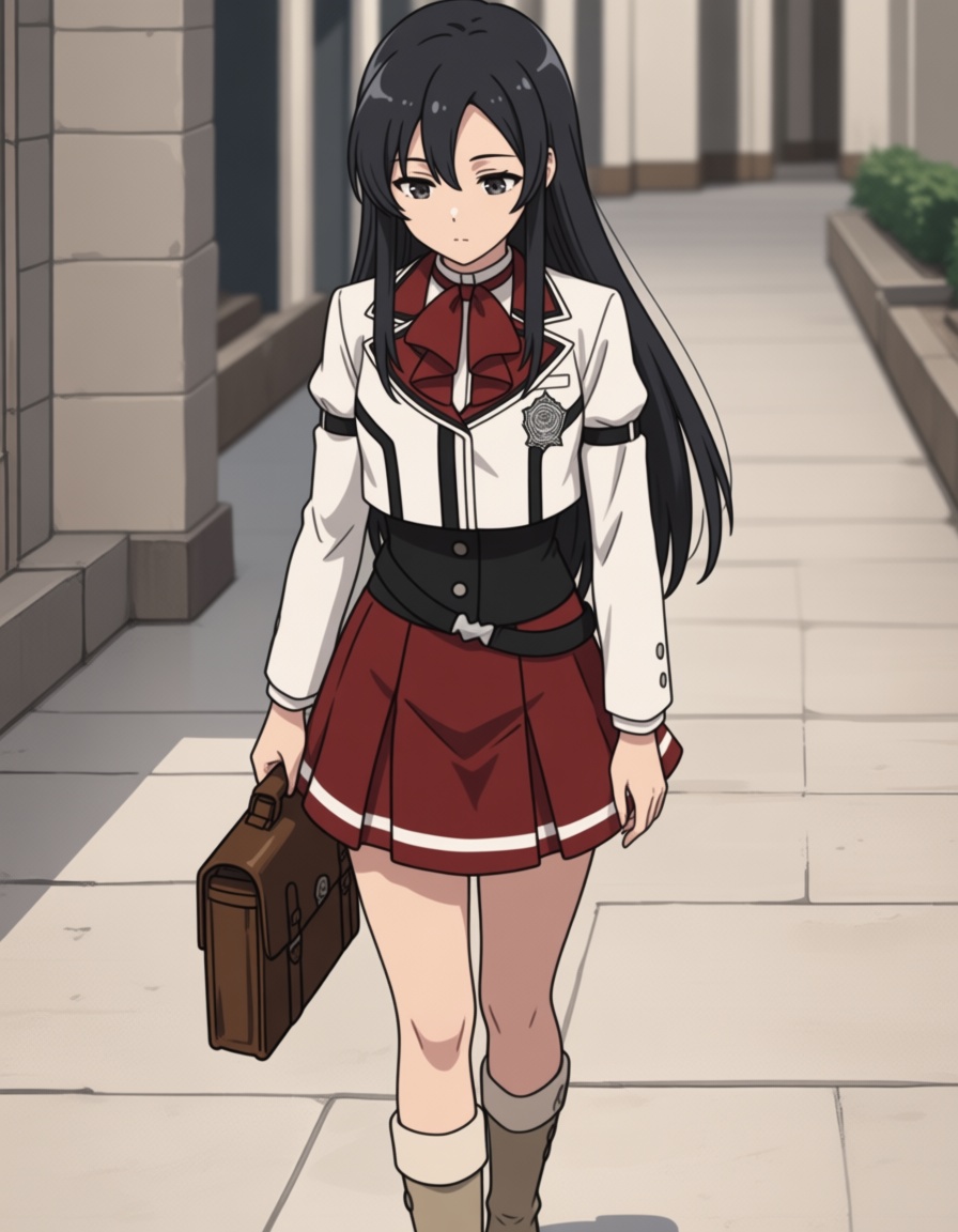 shizuka nanahoshi (mushoku tensei),  long hair,  black hair on Tensor.Art