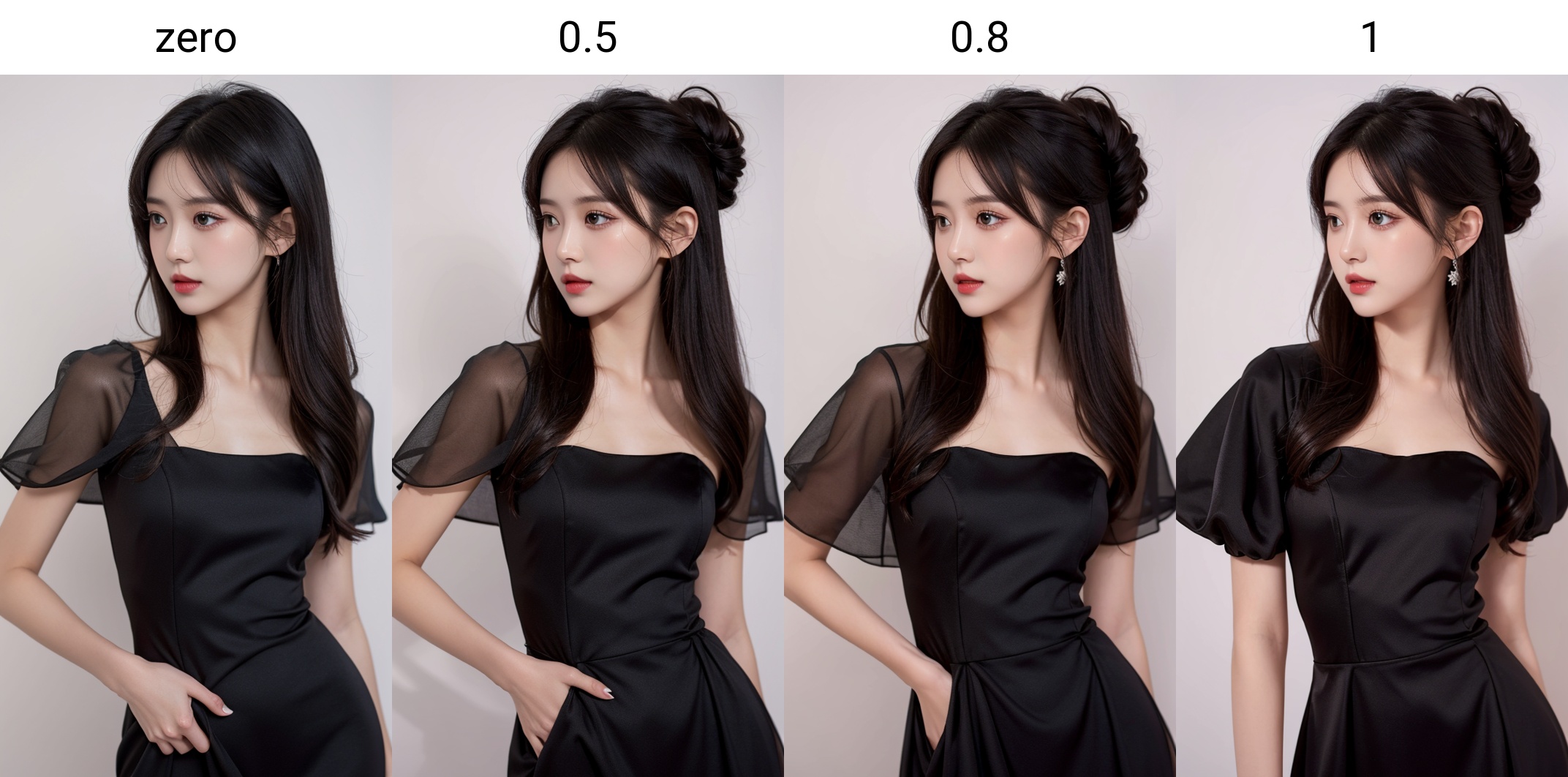1girl,black evening dress,white_background,<lora:vve:zero>,