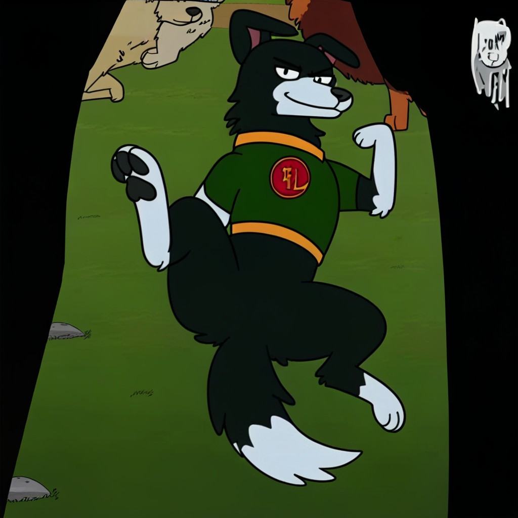 herd locker border collie,  feral,  night on Tensor.Art