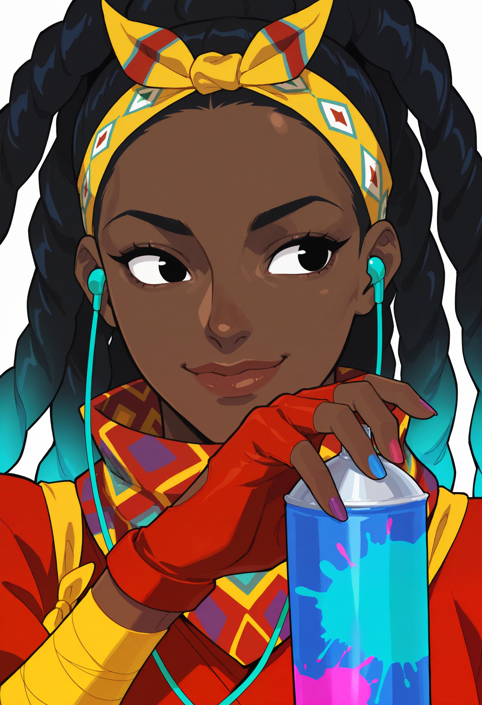 solo,  1girl,  dreadlocks on Tensor.Art
