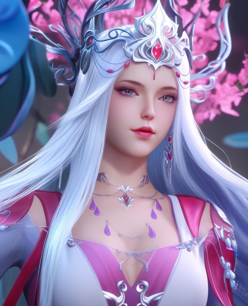 <lora:700-DA-XL-斗罗大陆-波赛西:0.8>(,1girl, ,best quality, ),looking at viewer,  ,ultra detailed background,ultra detailed background,ultra realistic 8k cg,, ,masterpiece, (( , )),, , , spirit blossom \(league of legends\),   ,   (cleavage), (), ,,