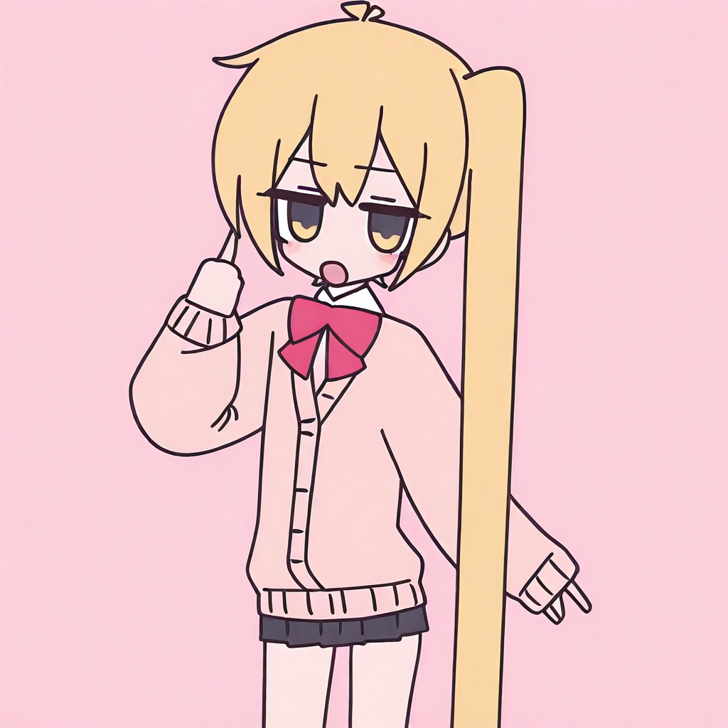 neru,  blonde hair,  side ponytail on Tensor.Art
