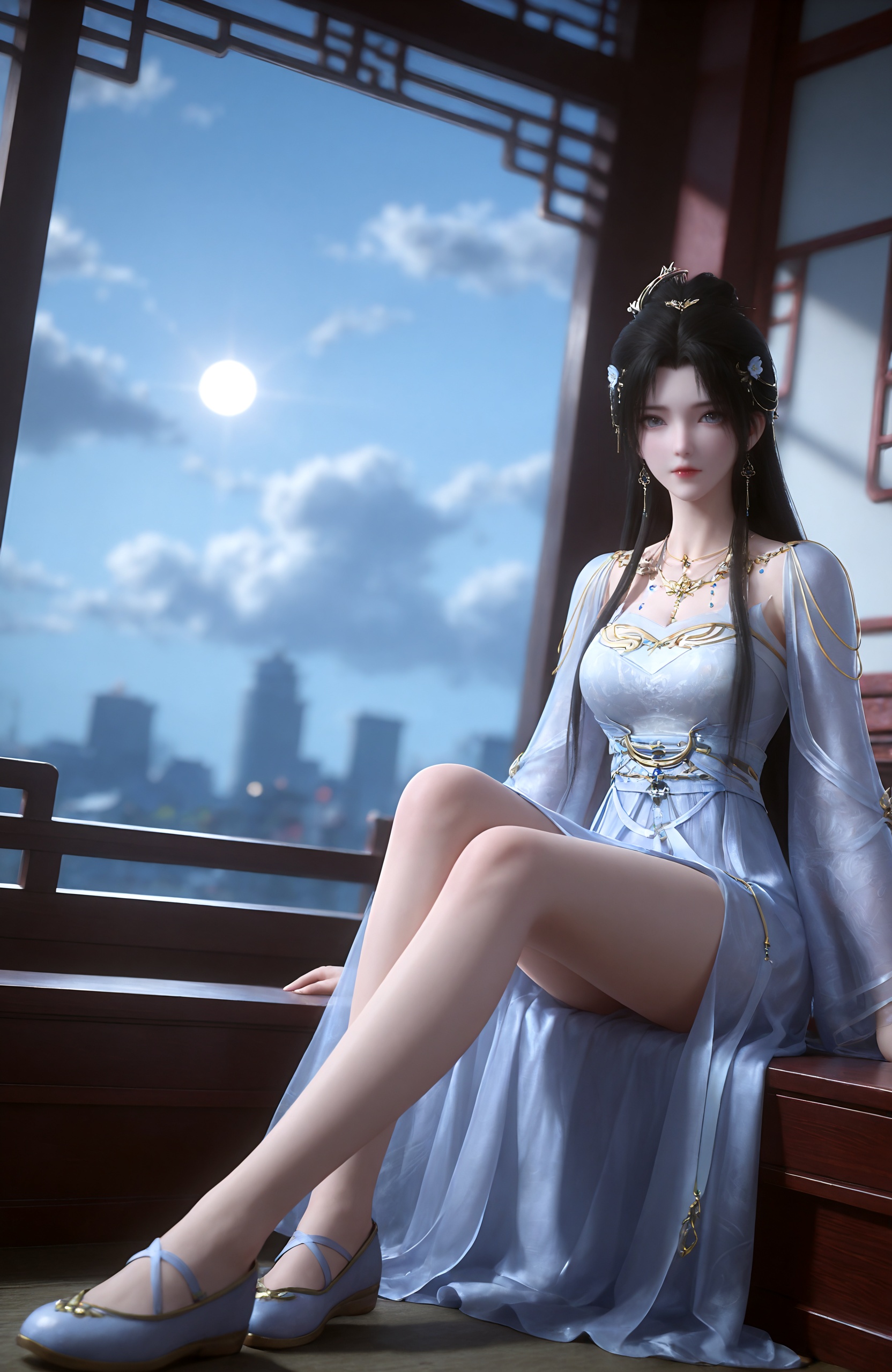 1girl,  long hair,  hair ornament on Tensor.Art