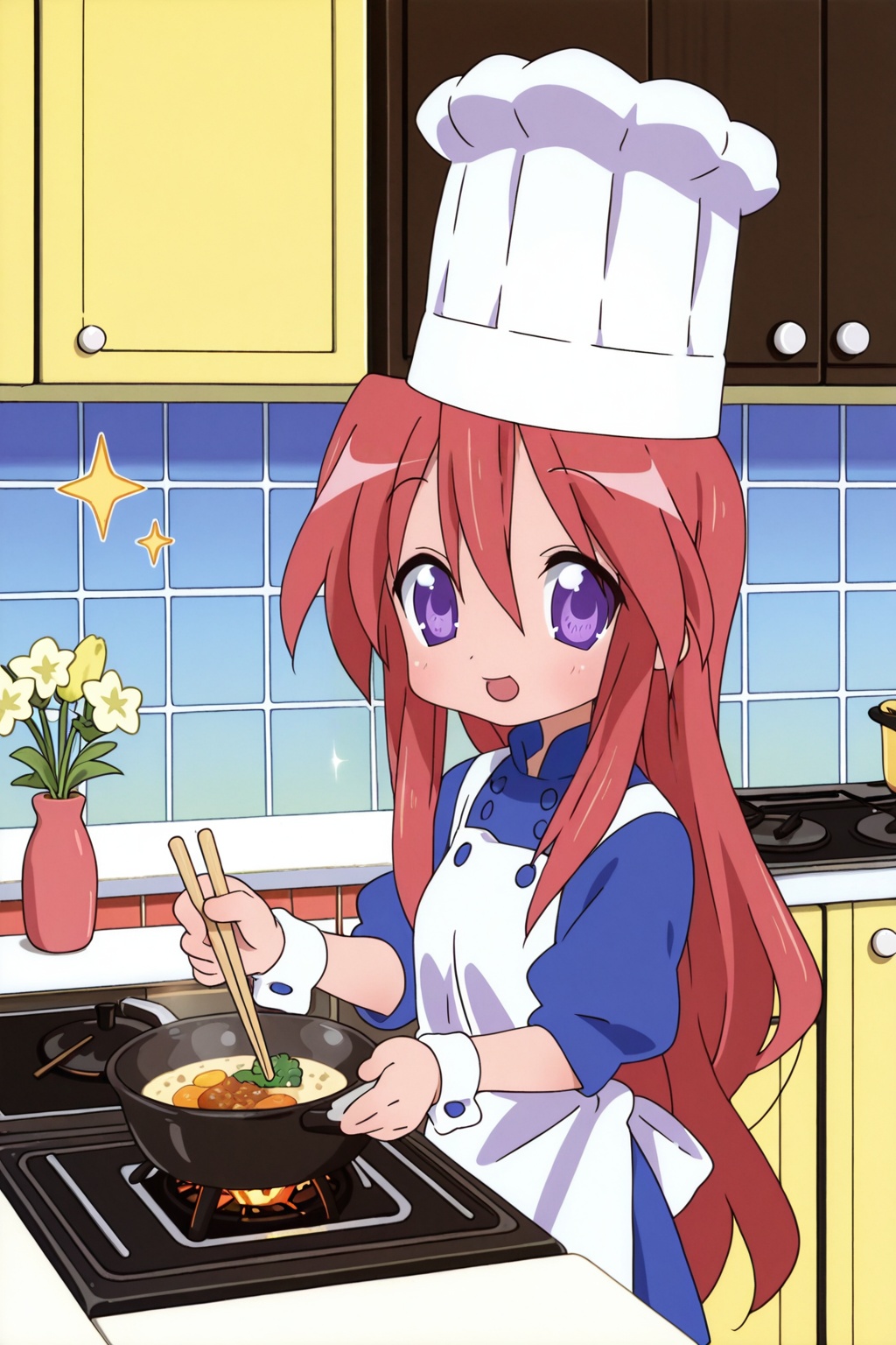 LuckyStar,  1girl,  purple eyes on Tensor.Art