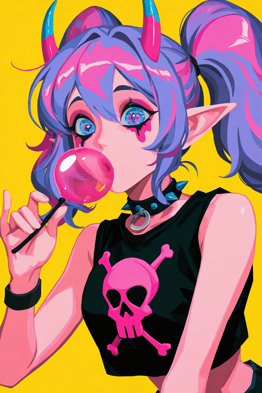 le09,  1girl,  bright bubblegum pink hair in twin tails on Tensor.Art