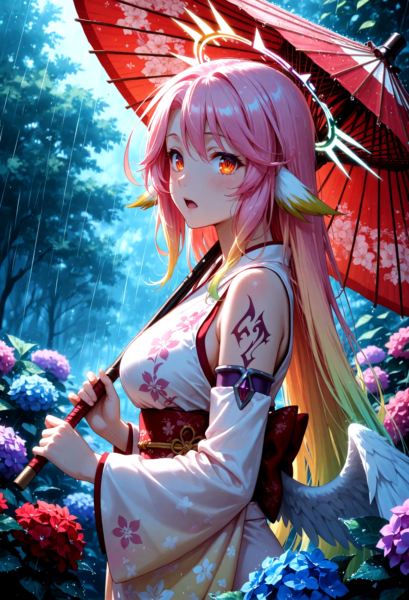 jibril \(no game no life\),  orange eyes,  long hair on Tensor.Art