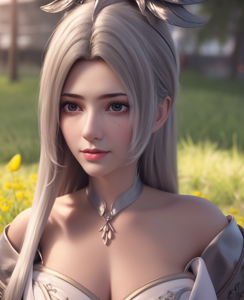 <lora:584-DA-星辰变-白灵:0.8>(,1girl, ,best quality, ),looking at viewer,  ,ultra detailed background,ultra detailed background,ultra realistic 8k cg, ,masterpiece, (( , )),,  fiction,mole, ultra realistic 8k cg, ,      , lemon blossoms,  (cleavage), (), ,,,