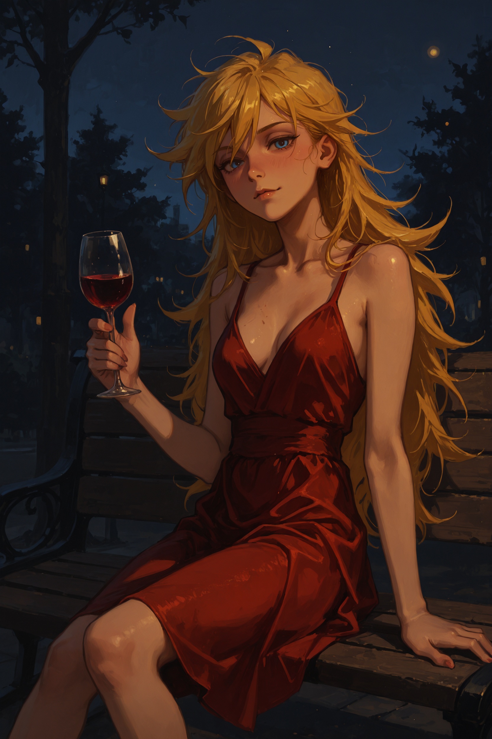 1girl,  messy hair,  drunk on Tensor.Art