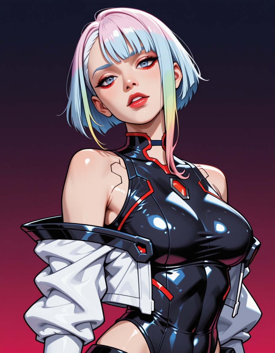 1girl,  bare shoulders,  belt on Tensor.Art
