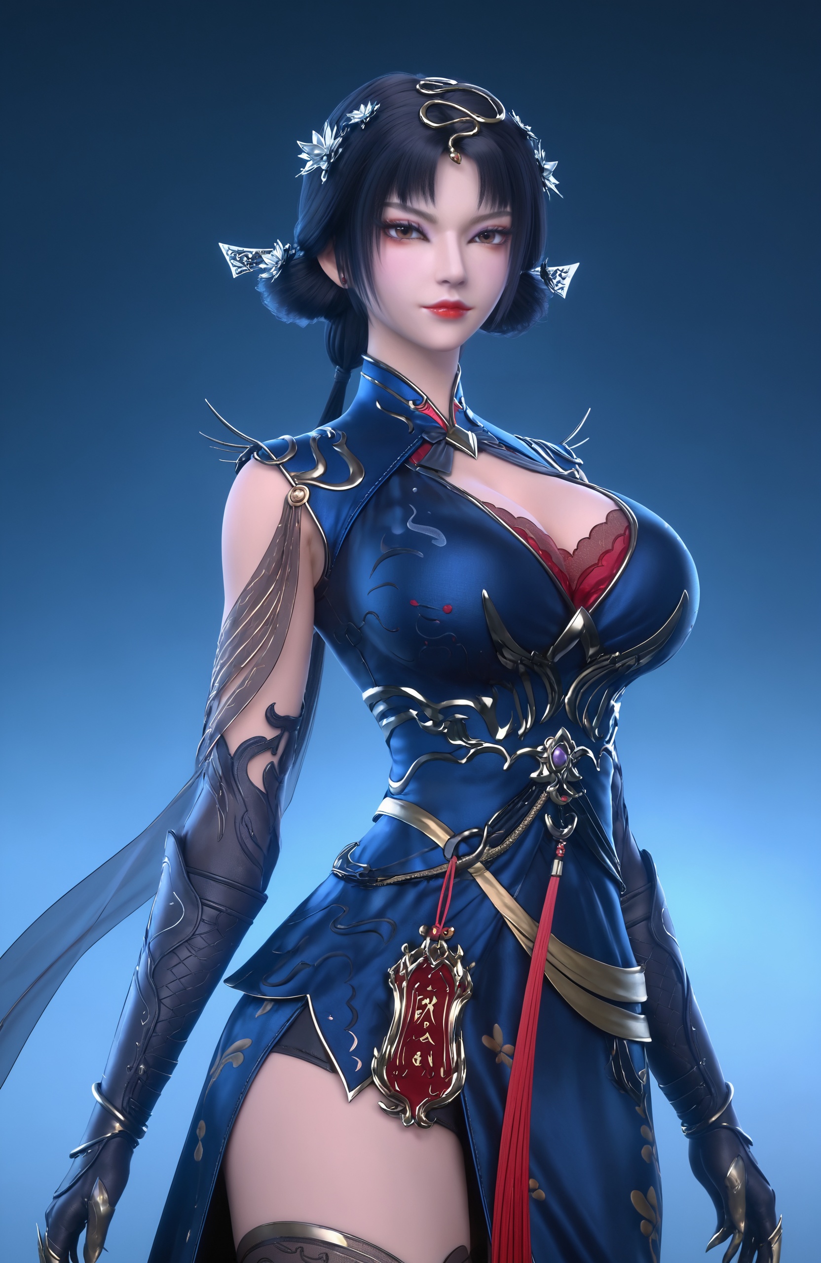 1girl,  black hair,  hair ornament by 漫 on Tensor.Art