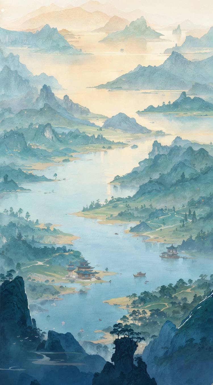 RB-翠微轩辕：中国山水的诗意迷境 by RacerBlueAI on Tensor.Art