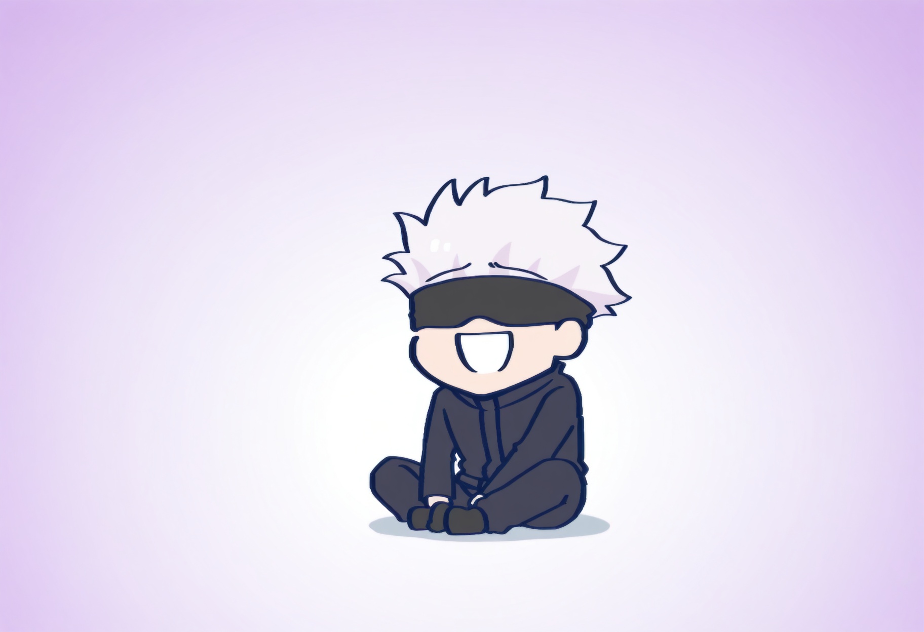 1boy. gojou satoru,  laughing,  chibi wakaranai on Tensor.Art