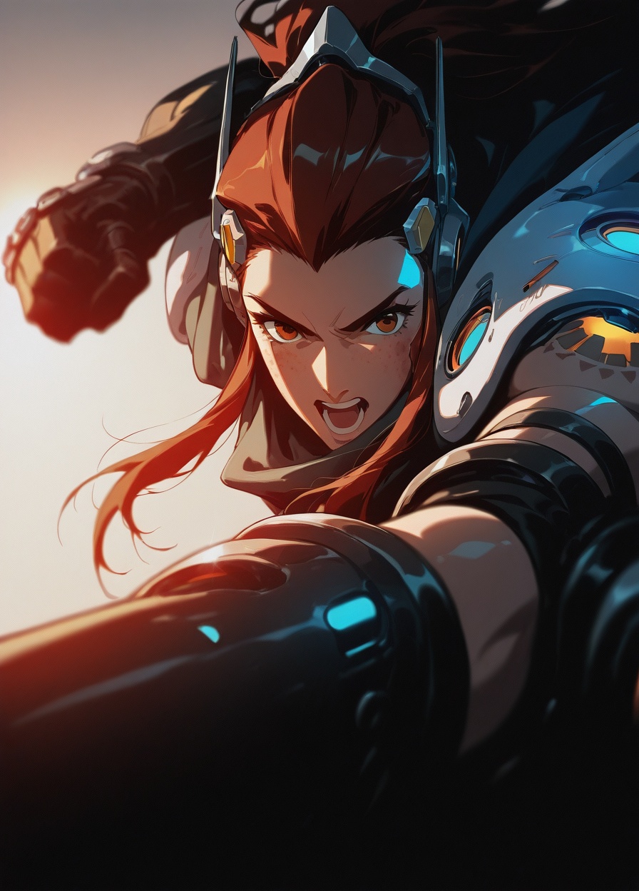 close-up,  action pose,  skyger_style on Tensor.Art