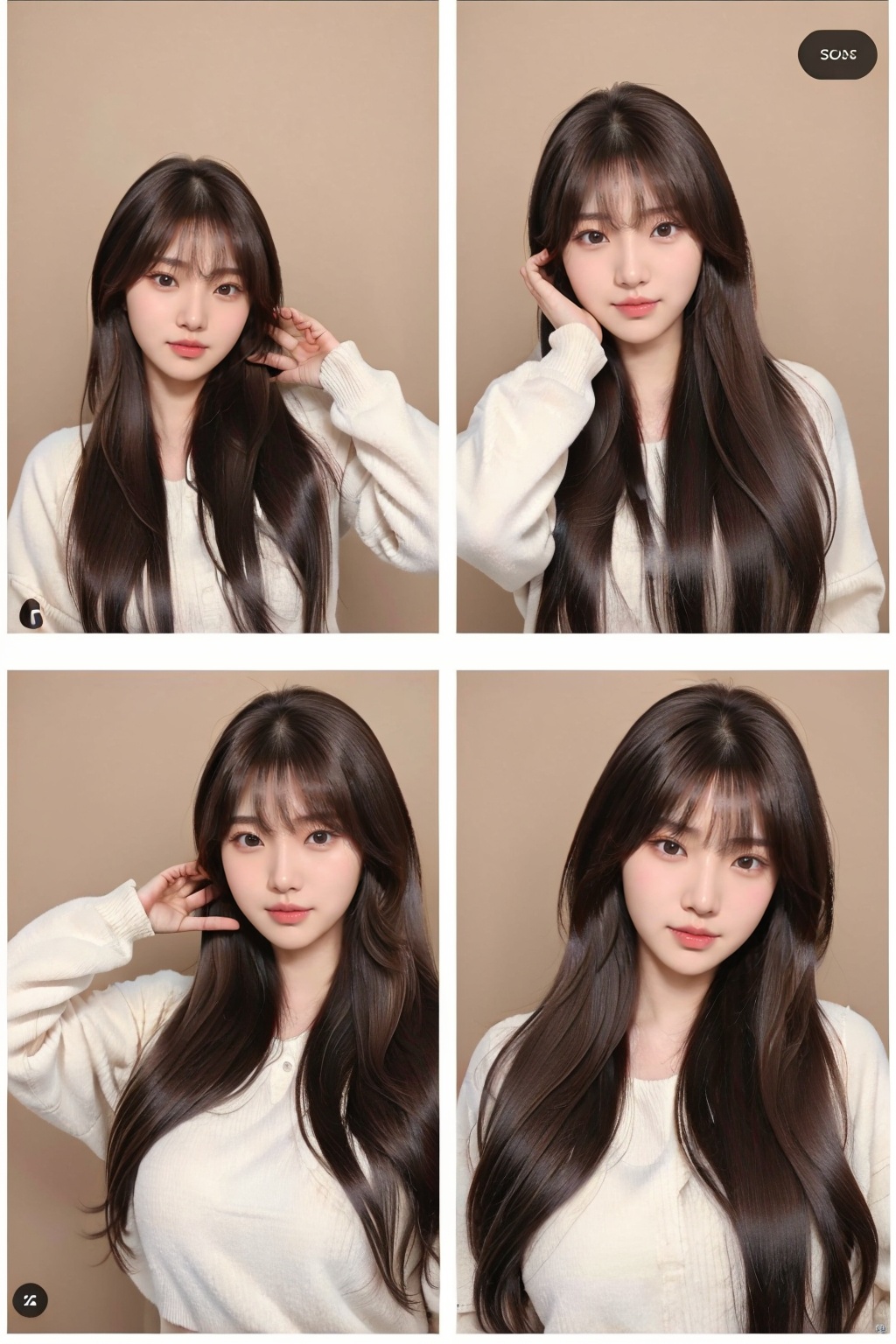 korean girl,  beautiful,  long hair on Tensor.Art