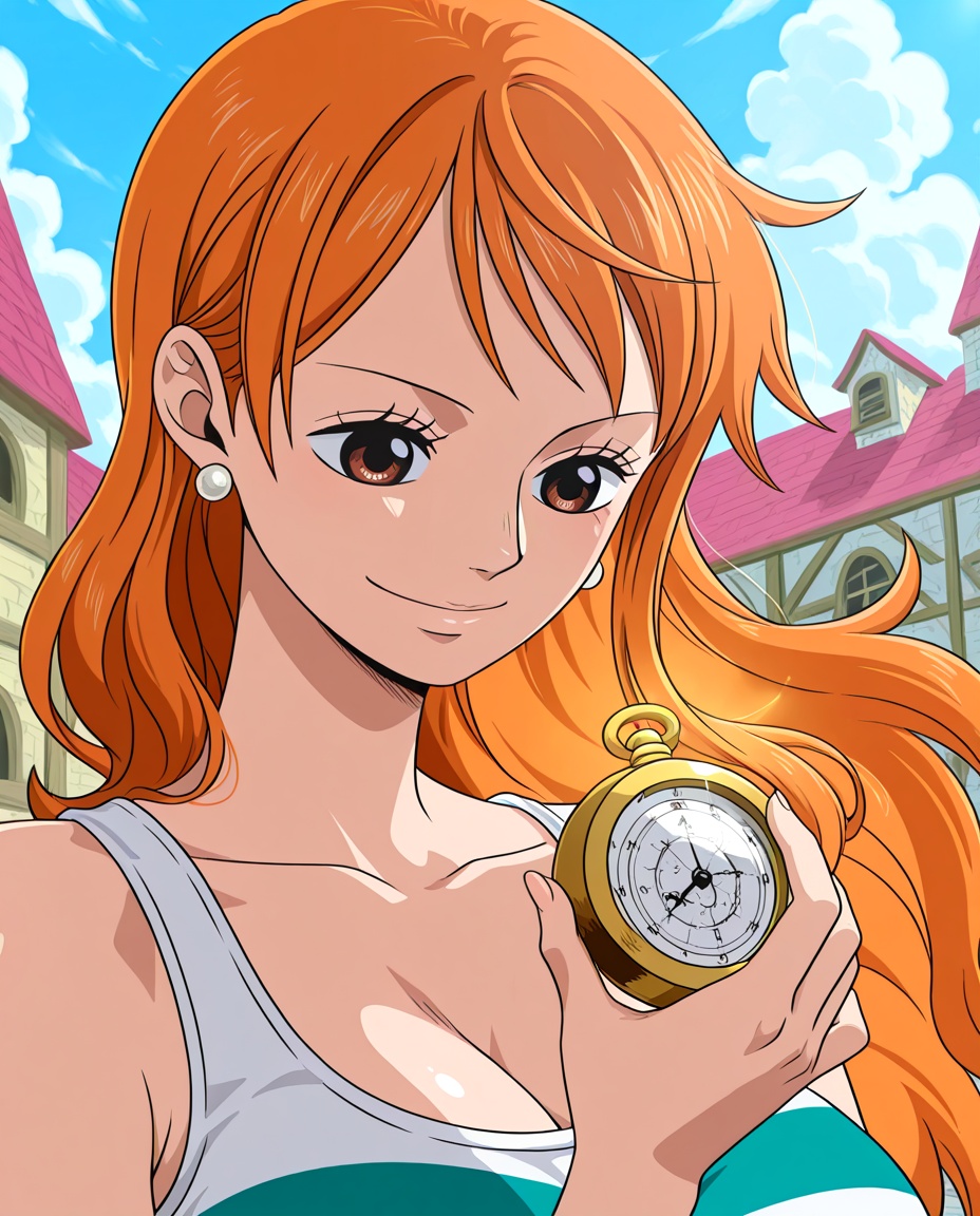 1girl,  nami \(one piece\),  one piece on Tensor.Art