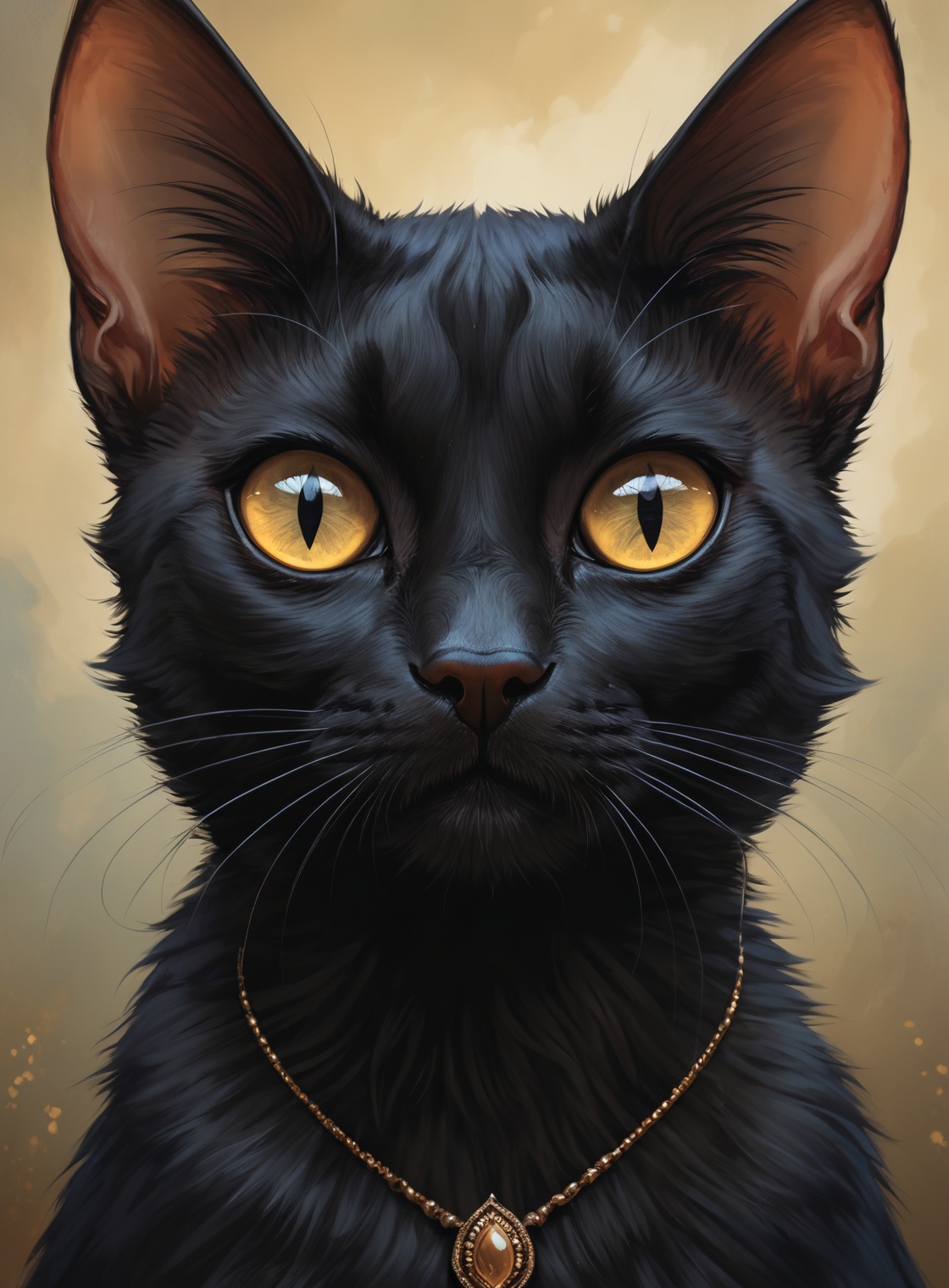 (Face portrait Photo of a bombay cat detailed eyes),  cute cute cute creature,  an illustration by esao andrews on Tensor.Art