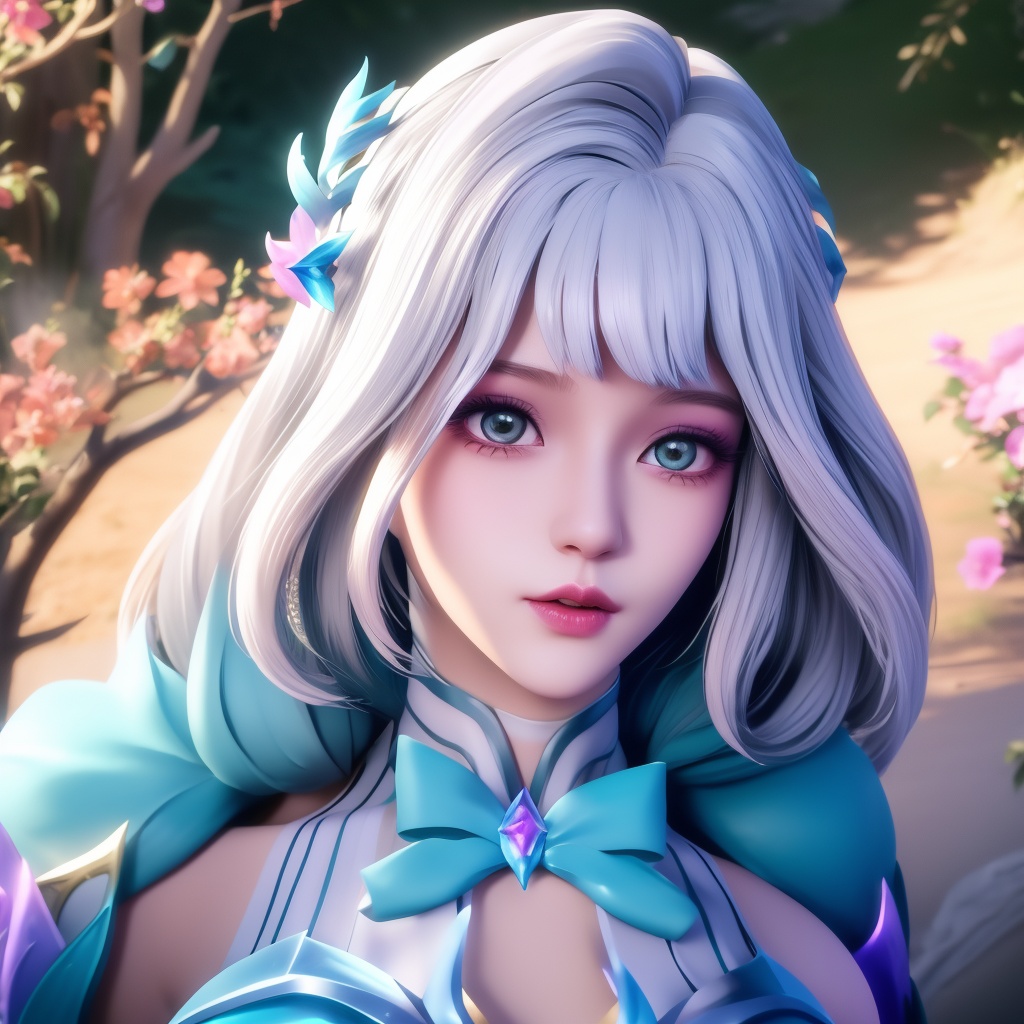 <lora:神印王座-小甜椒:0.8> (,1girl, ,best quality, ),looking at viewer,  ,ultra detailed background,ultra detailed background,ultra realistic 8k cg,, ,masterpiece, (( , )),, , , spirit blossom \(league of legends\),   ,   (cleavage), (), ,,