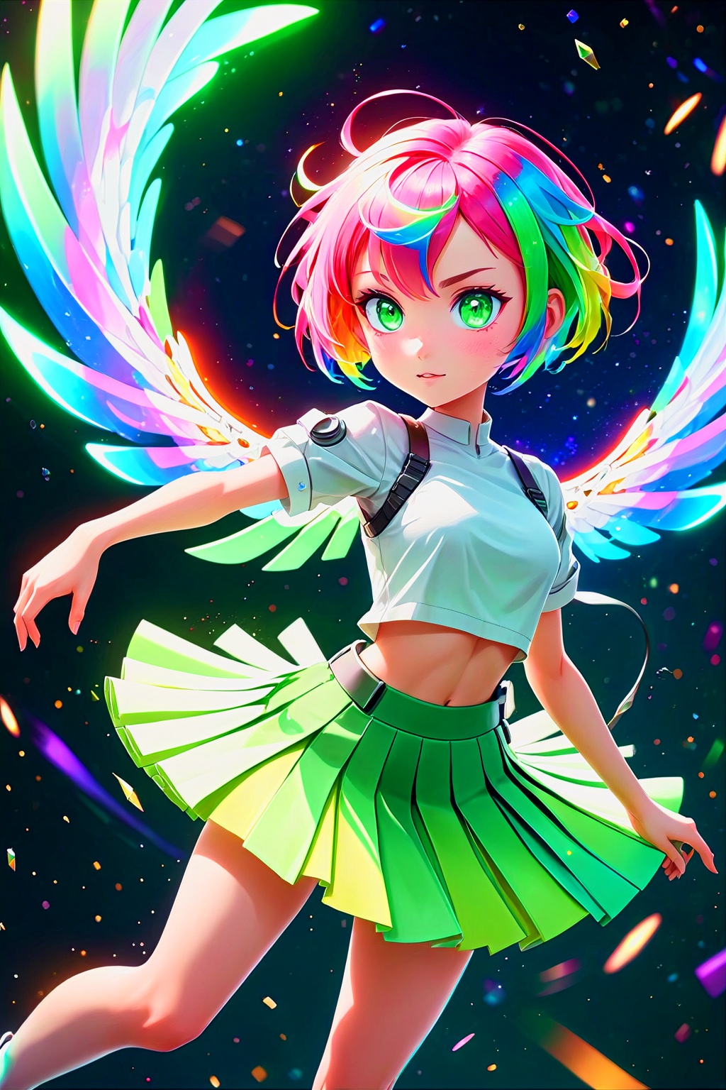 pink hair,  mechanical arms,  mechanical legs on Tensor.Art