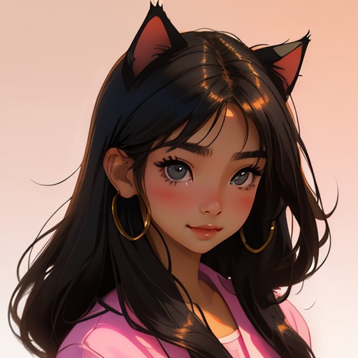 cute cat ears,  girl,  SHSID-1925 on Tensor.Art