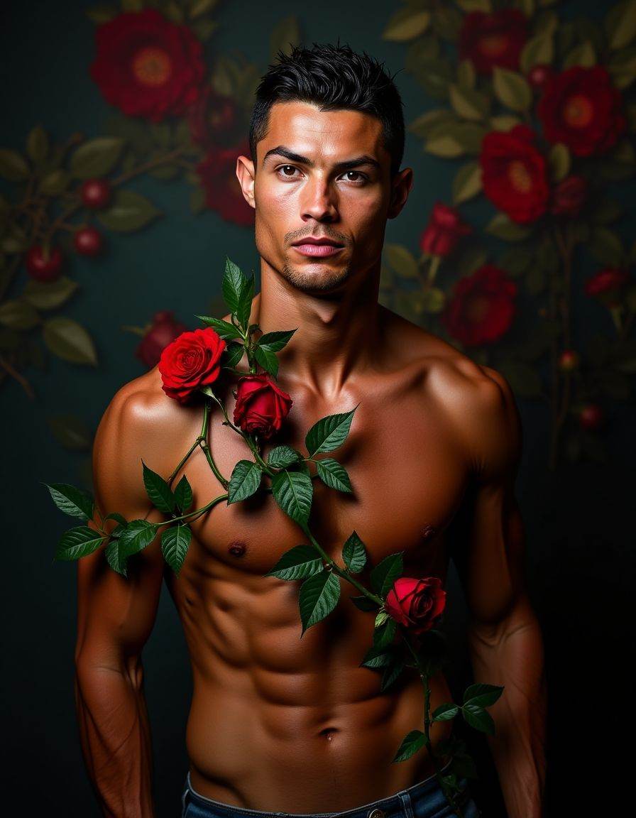 Cristiano Ronaldo ,  medium shot,  realistic photography on Tensor.Art