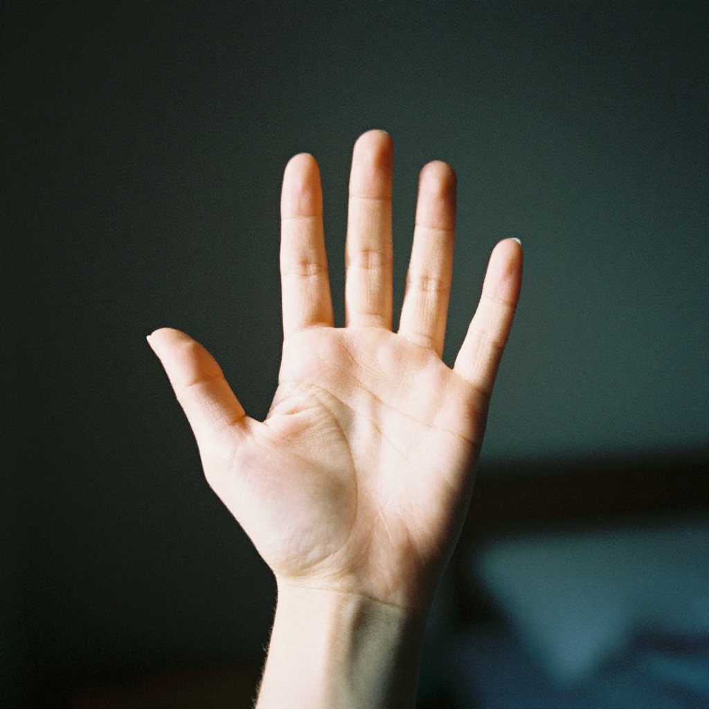 analog film photo of cinematic style,  Kodak Portra 400 analog film stocks of a person holding their hand up in the air,...