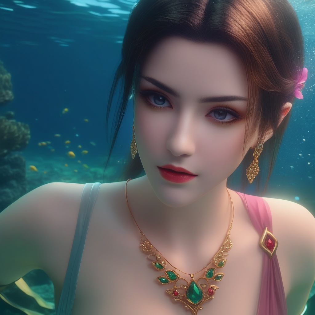 <lora:850-DA-XL-斗破苍穹-美杜莎-红色睡衣:0.8>, (,1girl, ,best quality, ),,masterpiece, ((((, solo,  , ,solo focus, ,underwater, )))) ,ultra realistic 8k cg,   clean, masterpiece,     cinematic lighting, cinematic bloom,  (( , )),, , unreal, science fiction, luxury, jewelry, diamond, gold, pearl, gem, sapphire, ruby, emerald, intricate detail, delicate pattern, charming, alluring, seductive, erotic, enchanting, hair ornament, necklace, earrings, bracelet, armlet,,(cleavage),,