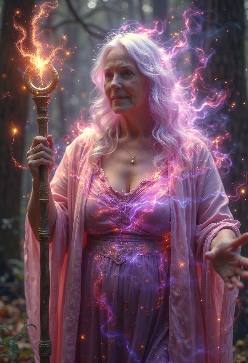 fantasy portrait photography,  middle-aged motherly woman,  plump build on Tensor.Art