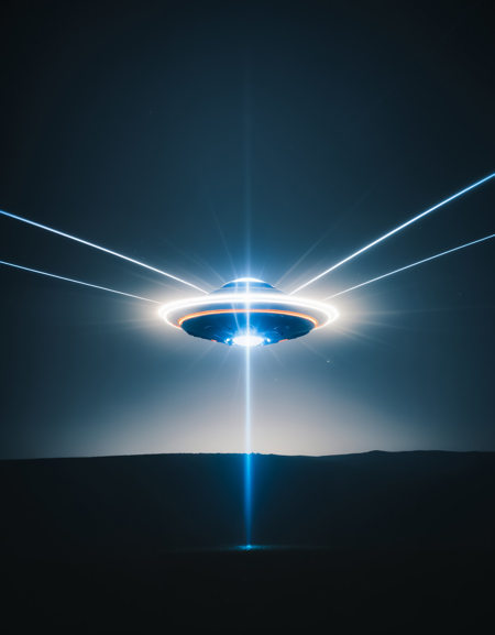 award winning photo of a ufo shooting lasers,  zavy-lghttrl,  atmospheric haze on Tensor.Art