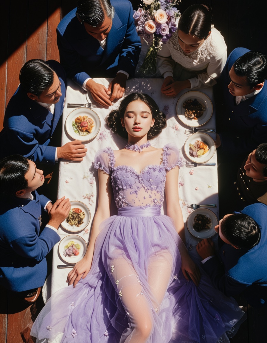 beautiful east asian 1girl,  milkmaid braid hair,  brunette hair on Tensor.Art