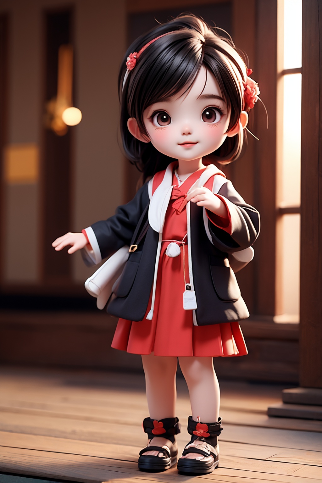 (best quality:1.4),(masterpiece:1.4),(8K:1.4),(extremely detailed:1.4),(black eyes:1.2),(black hair:1.2),(full body:1.3),1girl,