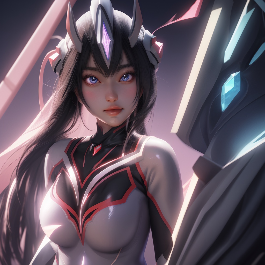 simple background,  female ultraman,  delicate features on Tensor.Art